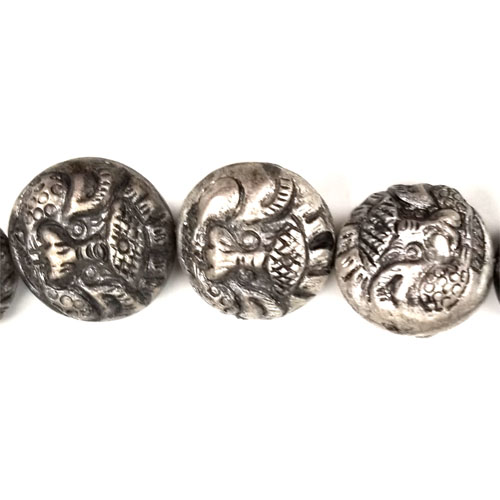 ENAMEL LION FACE DISC 19MM